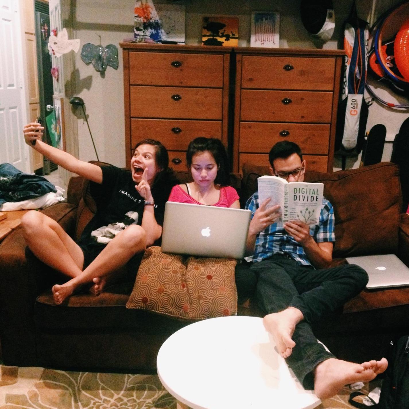 Most of our early dates consisted of us cramming for exams and helping each other with homework. We bonded over the mutual loathing of school. Yay college!