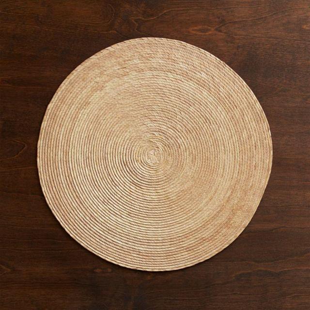 Tropical Palm Natural Round Placemat