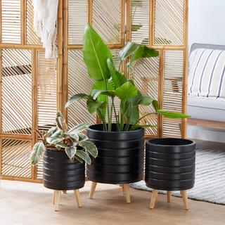 3-Piece Etched Line Planter Set