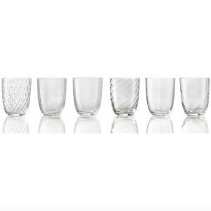 Nason Moretti | Idra Mixed Pattern Glass Set of 6