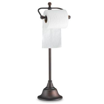 Deluxe Pedestal Oil Rubbed Bronze Toilet Paper Stand