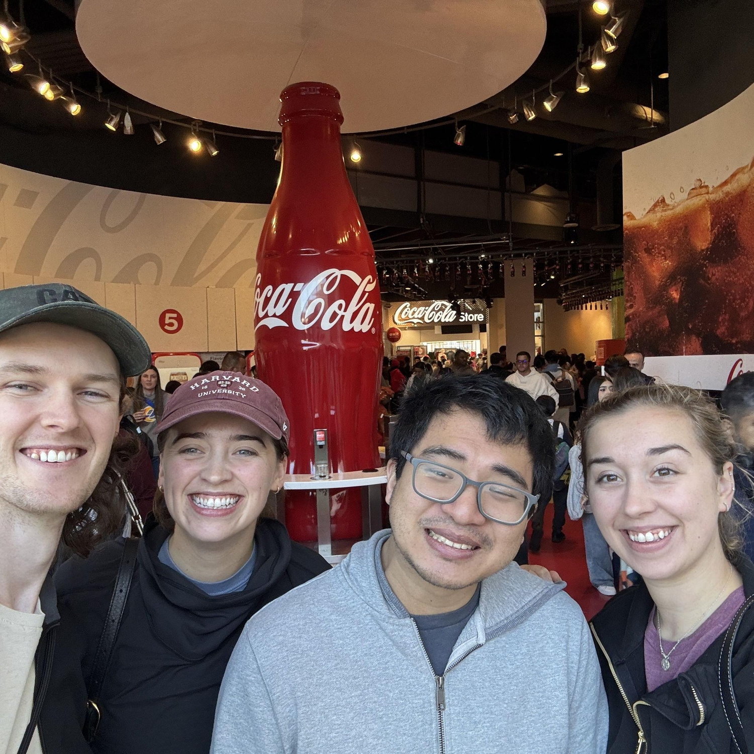 Kyle + Ya'el explore the Coca Cola Headquarters tasting room with Elya and Bochen, Dec 2025