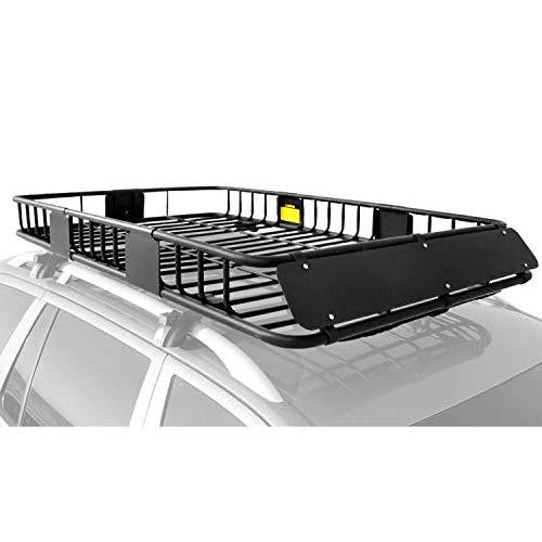 XCAR Roof Rack Carrier Basket Rooftop Cargo Carrier with Extension Black Car Top Luggage Holder 64"x 39"x 6" Universal for SUV Cars