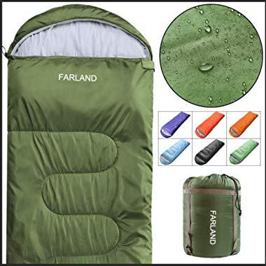 Rectangle Sleeping Bag for Adults Youth Mummy and Double Teens Kid with 20 Degree Compression Sack Portable and Lightweight for 3-4 Season Camping, Hiking,Waterproof,Traveling, Backpacking and Outdoor