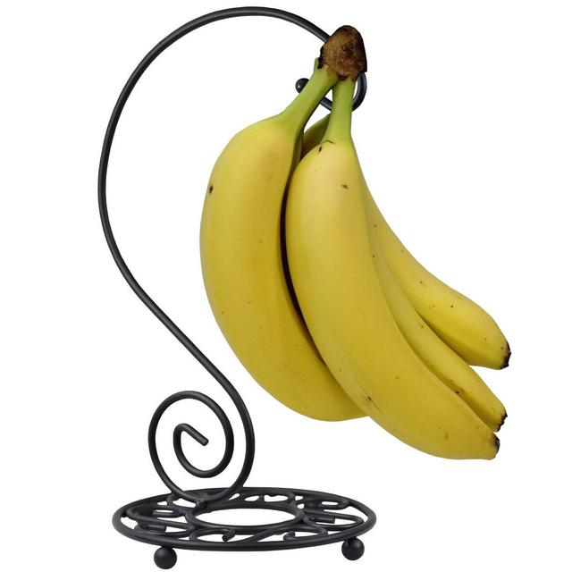 Blue Donuts Banana Hanger Farmhouse Banana Holder Tree Stand Hook for Kitchen Countertop, Kitchen Accessories, Black Banana Stand