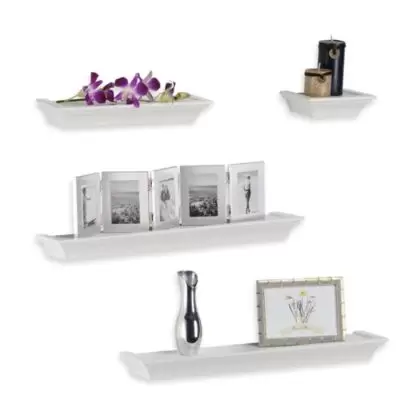 Melannco 4-Piece Ledge Set in White