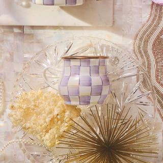 Violet Check Stainless Steel Mug