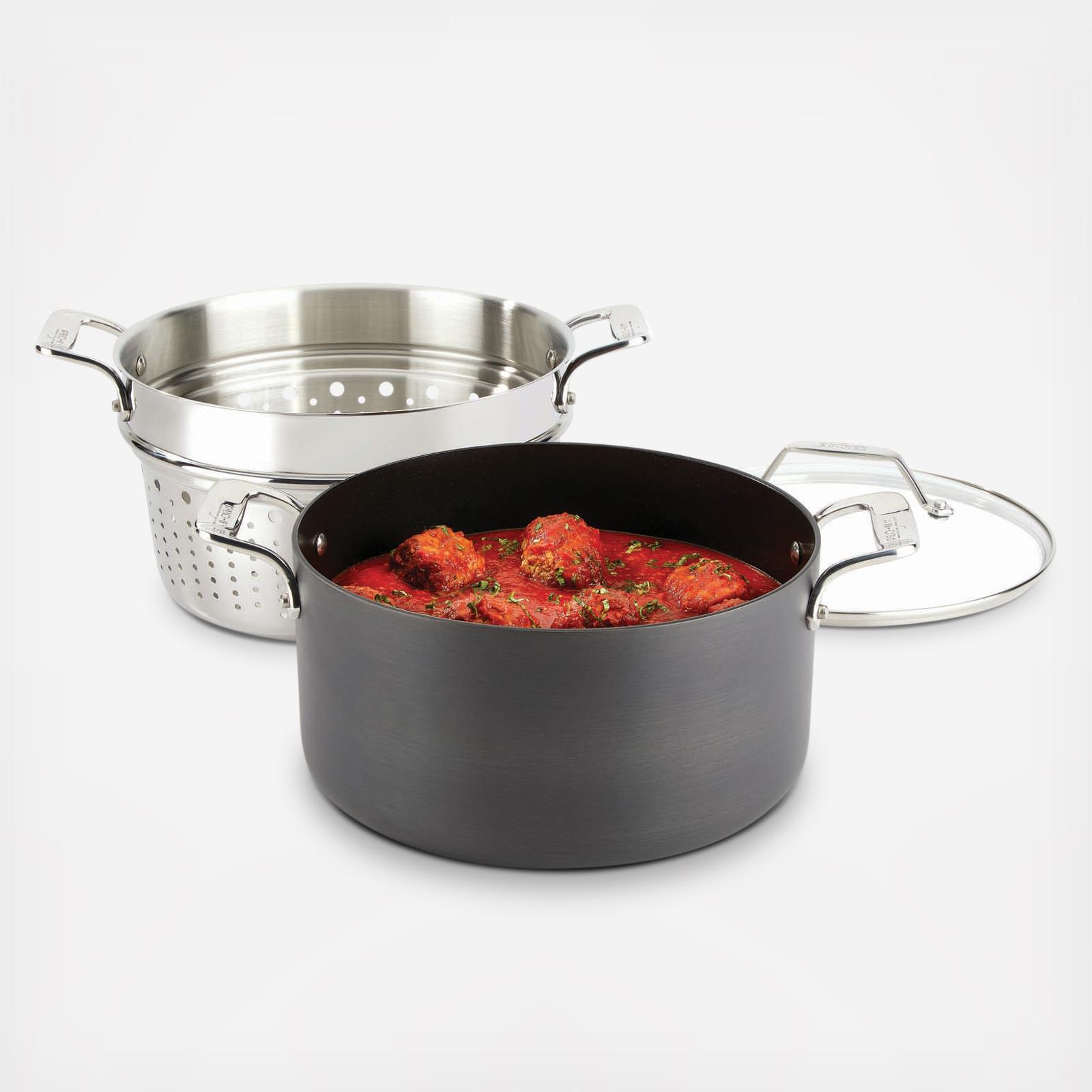 All-Clad Simply Strain 6-Quart Hard Anodized Nonstick Pot Black