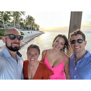 Hanging out with Jo and Sam at Laura and Joe's wedding!