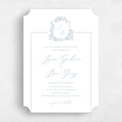 Ticket Wedding Invitation - Lilah Frame