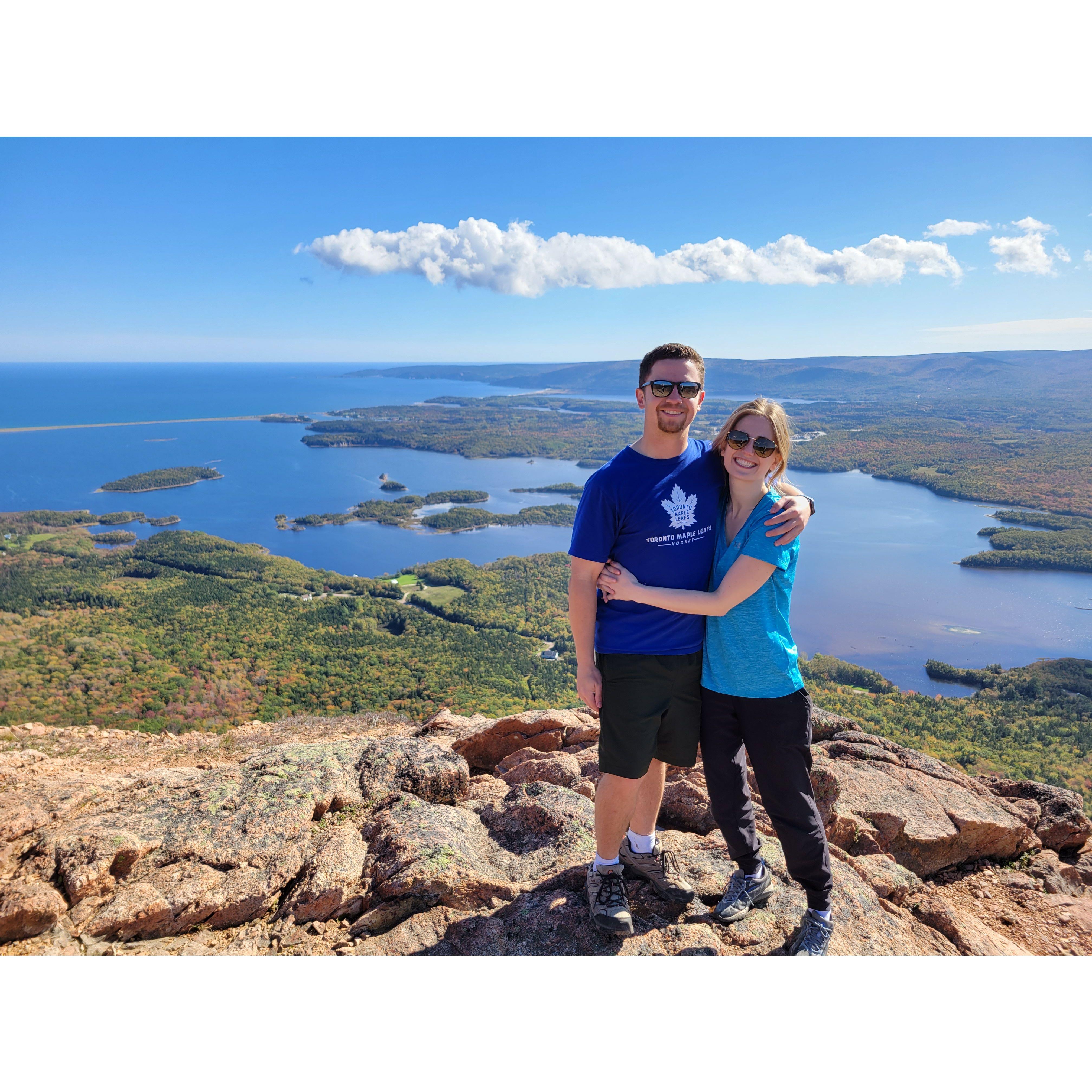 The top of a very challenging hike in Cape Breton, Nova Scotia