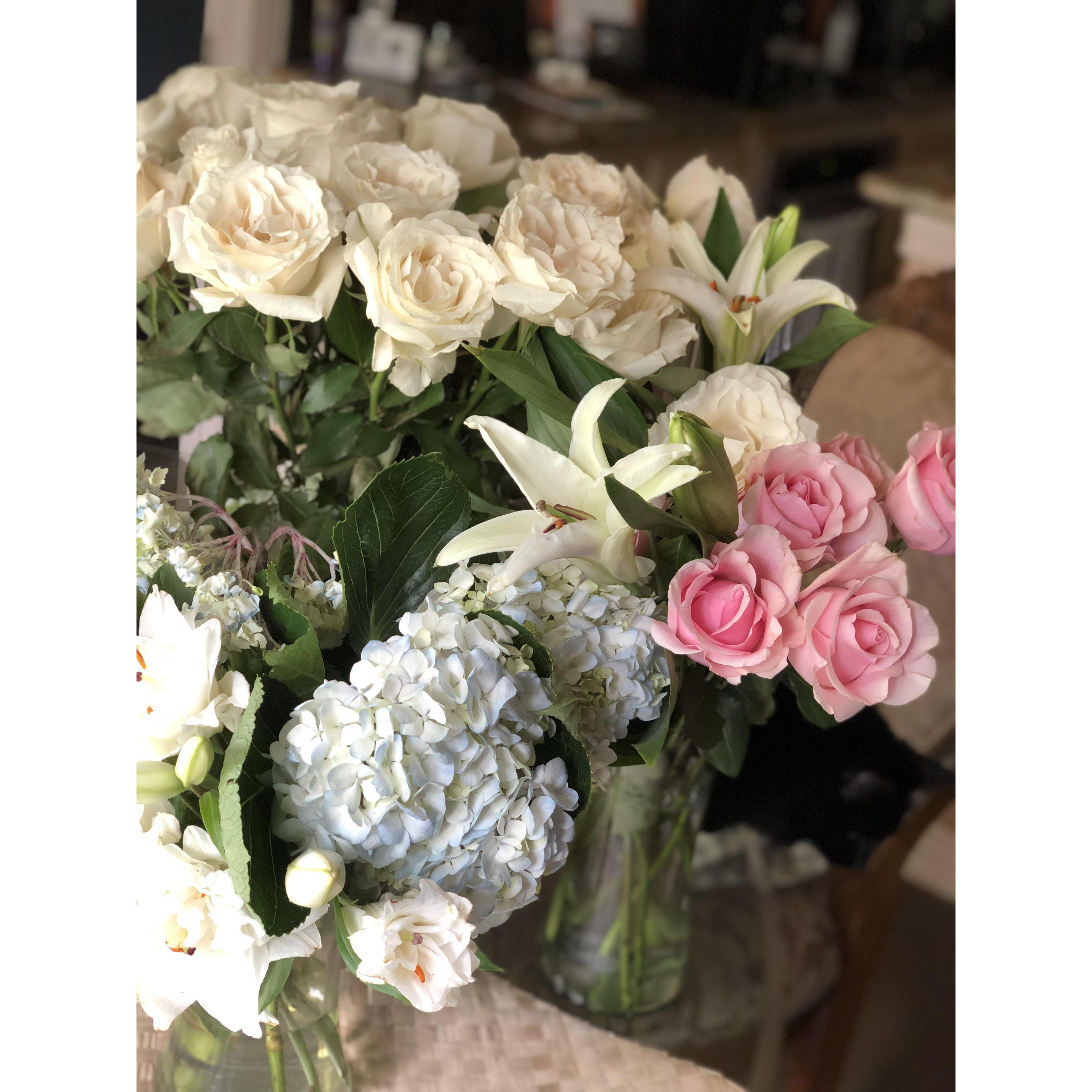 Some of the flowers Ryan had bought for his proposal! Gorgeous!!