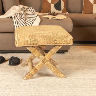 Woven Water Hyacinth Stool