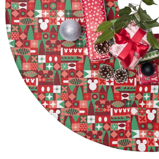 Christmas Tree Skirts, Disney World Cup Pattern Holiday Tree Skirt, Xmas Decoration, Festive Home Decor, Ornament Mat, Gift Idea