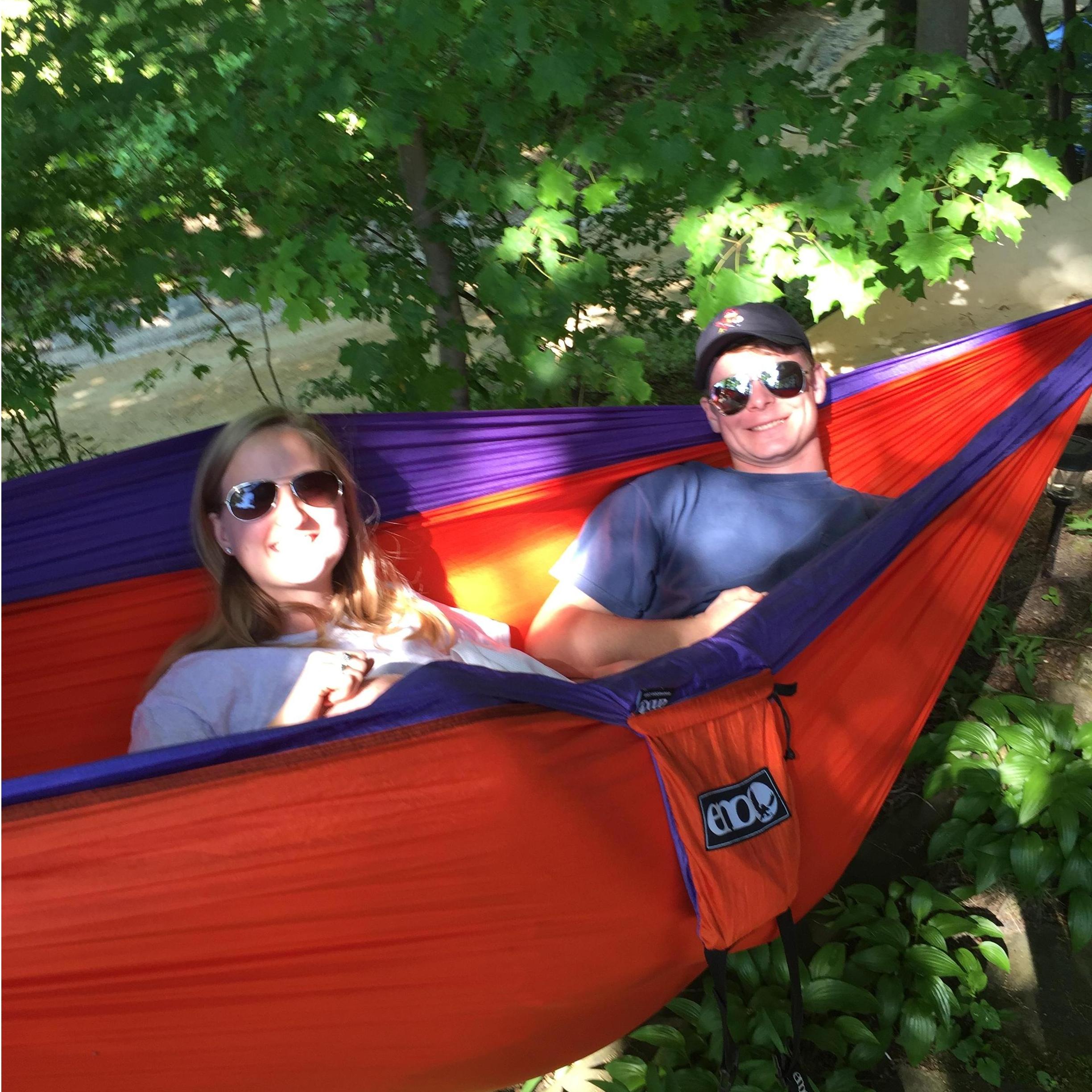 Hammocking around campus