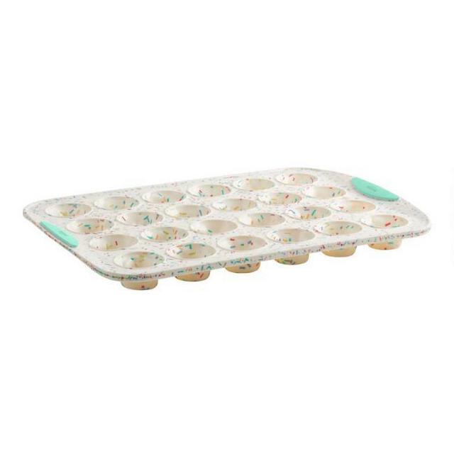 Trudeau Confetti Structured Silicone 24c MINI Muffin Pan