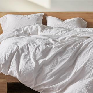 Organic Crinkled Percale Duvet Cover