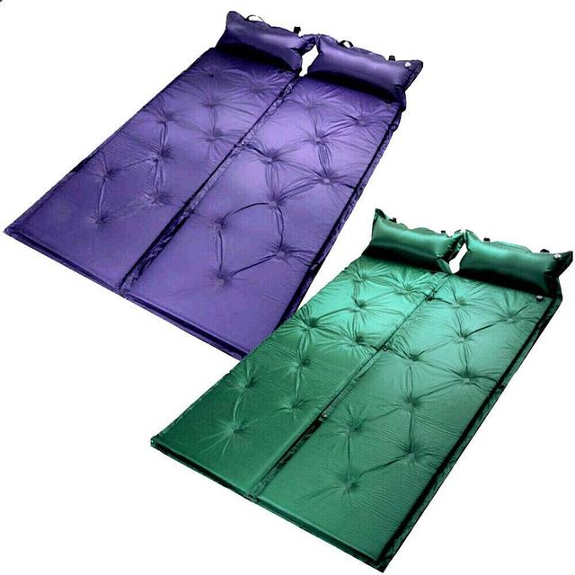 Musuos Self-Inflating Camping Sleeping Bag Mat Single Inflatable Portable Air Pad with Pillow Widened