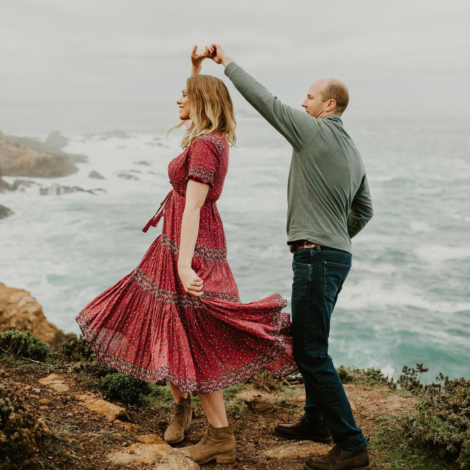 Engagement photos at Soberanes Point