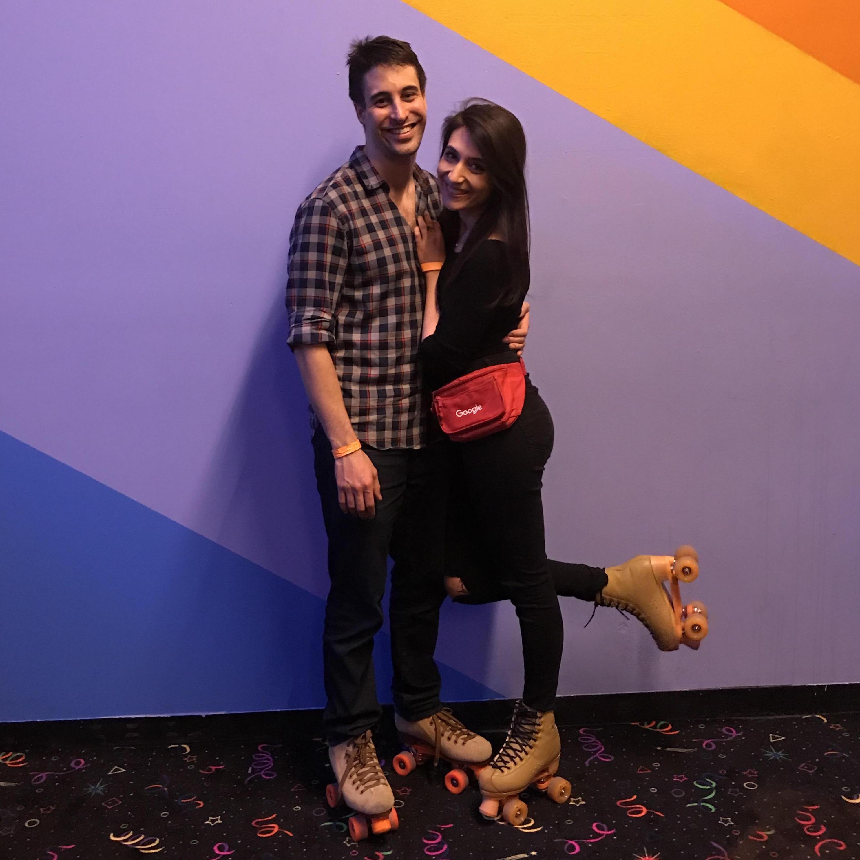 90s roller blading birthday party in Brooklyn