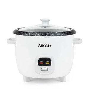 AROMA® 6-Cup (Cooked) / 1.5Qt. Bonded Granite® Rice & Grain Cooker, ARC-863NG