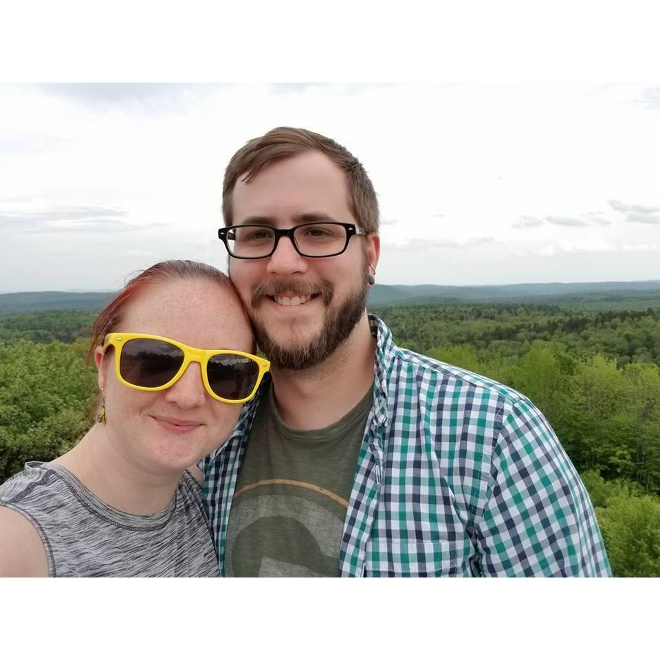 We loved living in Vermont. This was outside a brewery on one of our first outings as a couple.
