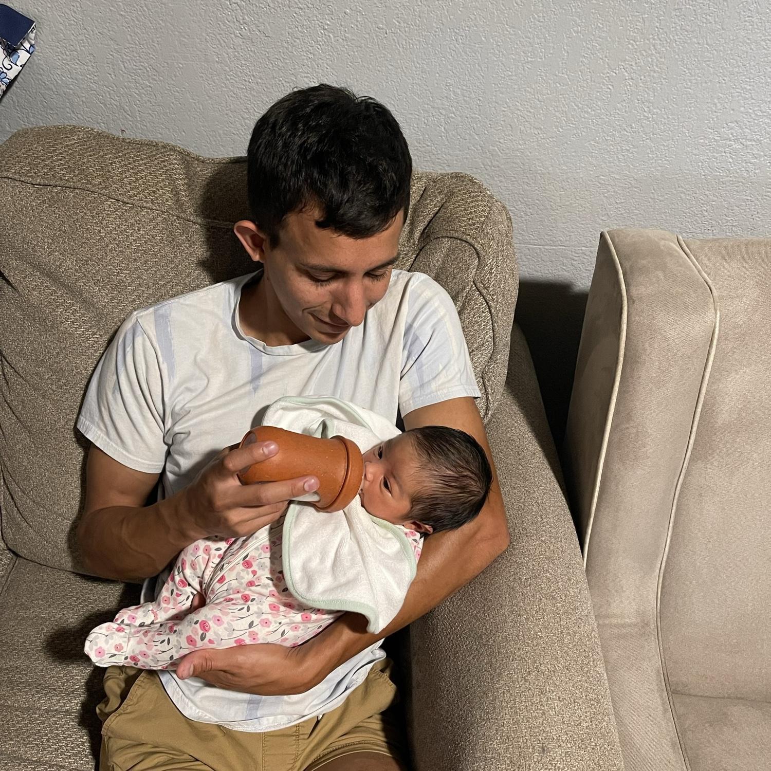 Uncle Robert with flower girl number 2 Everly