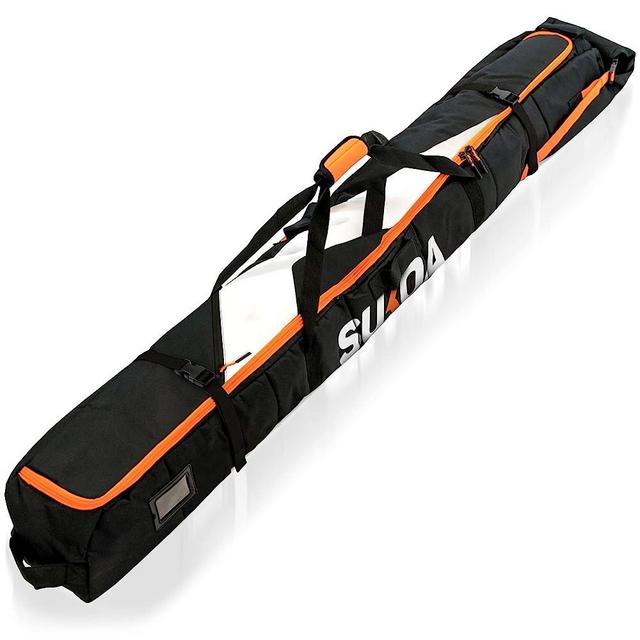 Premium Padded Ski Bag for Air Travel - Single Ski Carry Bags for Cross Country, Downhill, Ski Clothes, Snow Gear, Poles and Accessories for Ski Carrier Travel Luggage Case - For Men and Women