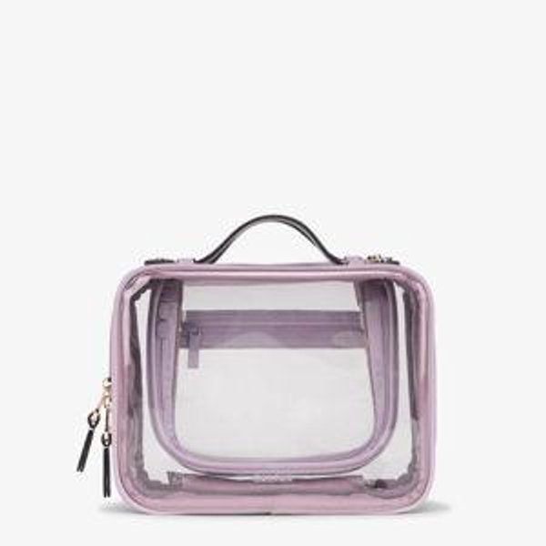 Medium Clear Cosmetics Case - Lavender