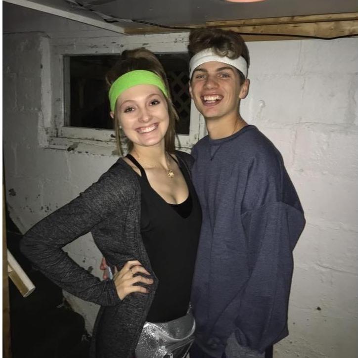 this was taken on halloween, our freshman year of college, 2016