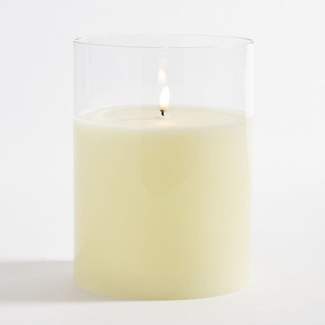 Radiance Flameless Candle, Ivory, Large, 5.75x8