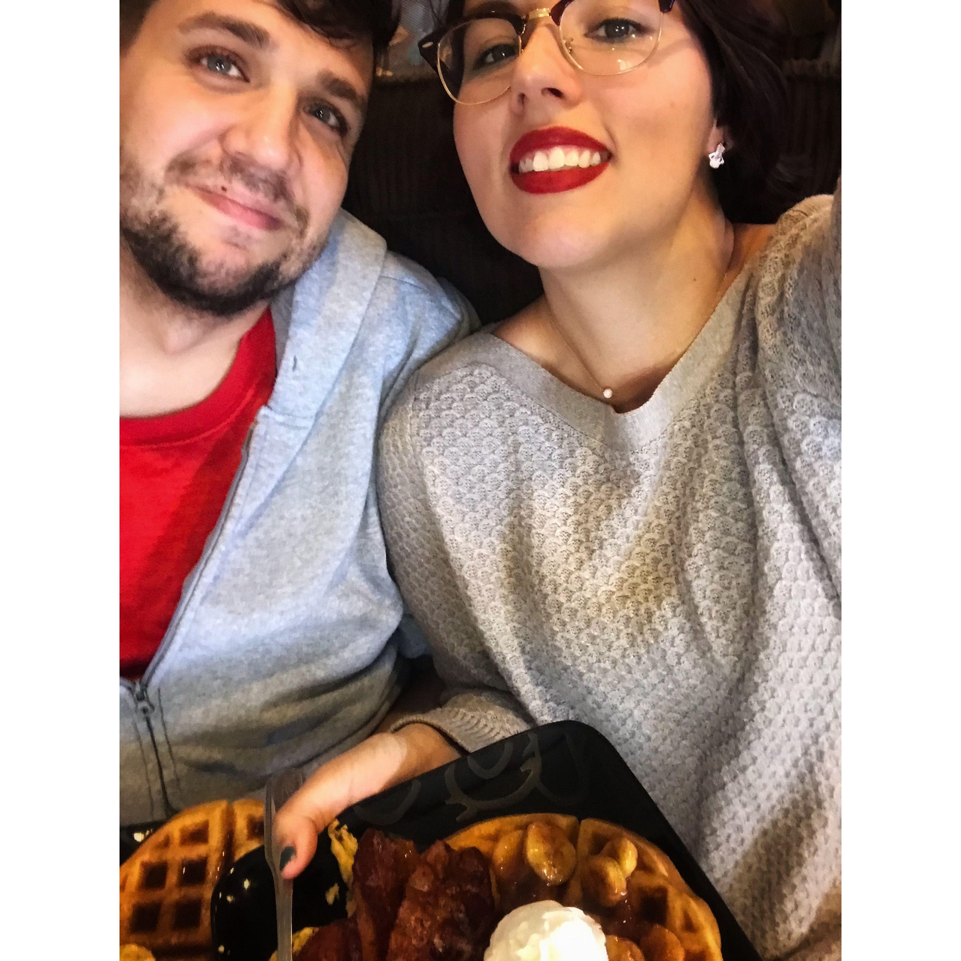 December 2018, Christmas morning with Rachel's family