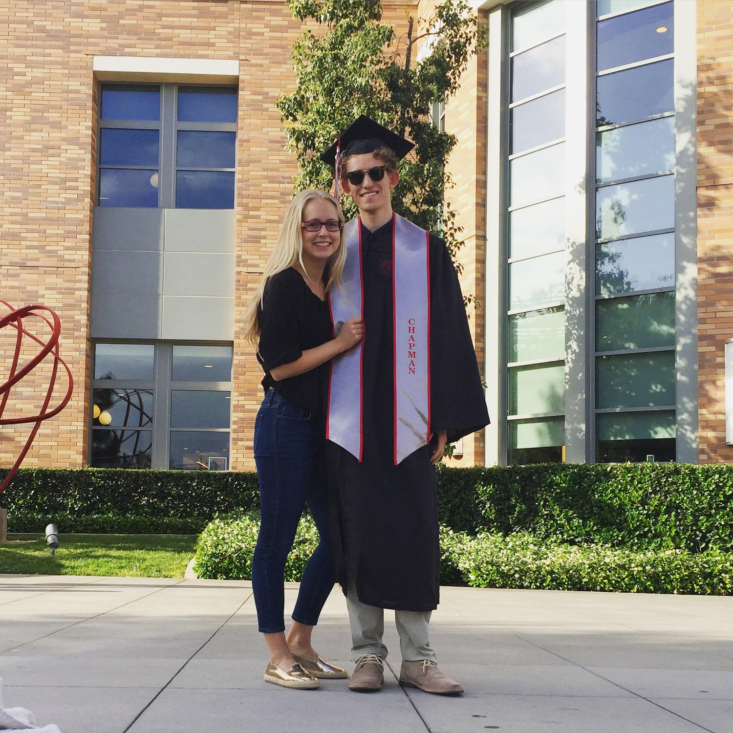 Cole's Chapman graduation in 2016