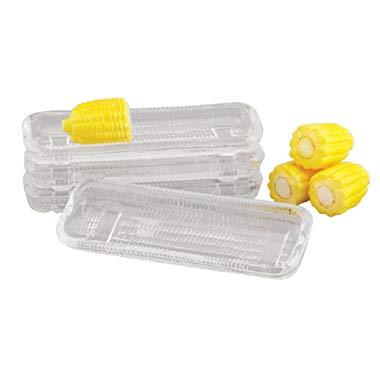 HIC Harold Import Co. 43206, Glass, HIC Corn Dishes, Set of 4, 8.5-Inches