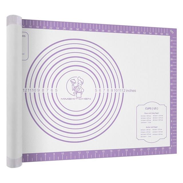 Silicone Baking Mat, Extra Large Non Stick Pastry Mat Sheet for Dough Pie Crust Rolling Mats for Making Cookies Macarons Bread Baking Supplies, Easy to Clean& Store, Food Grade Silicone Mat