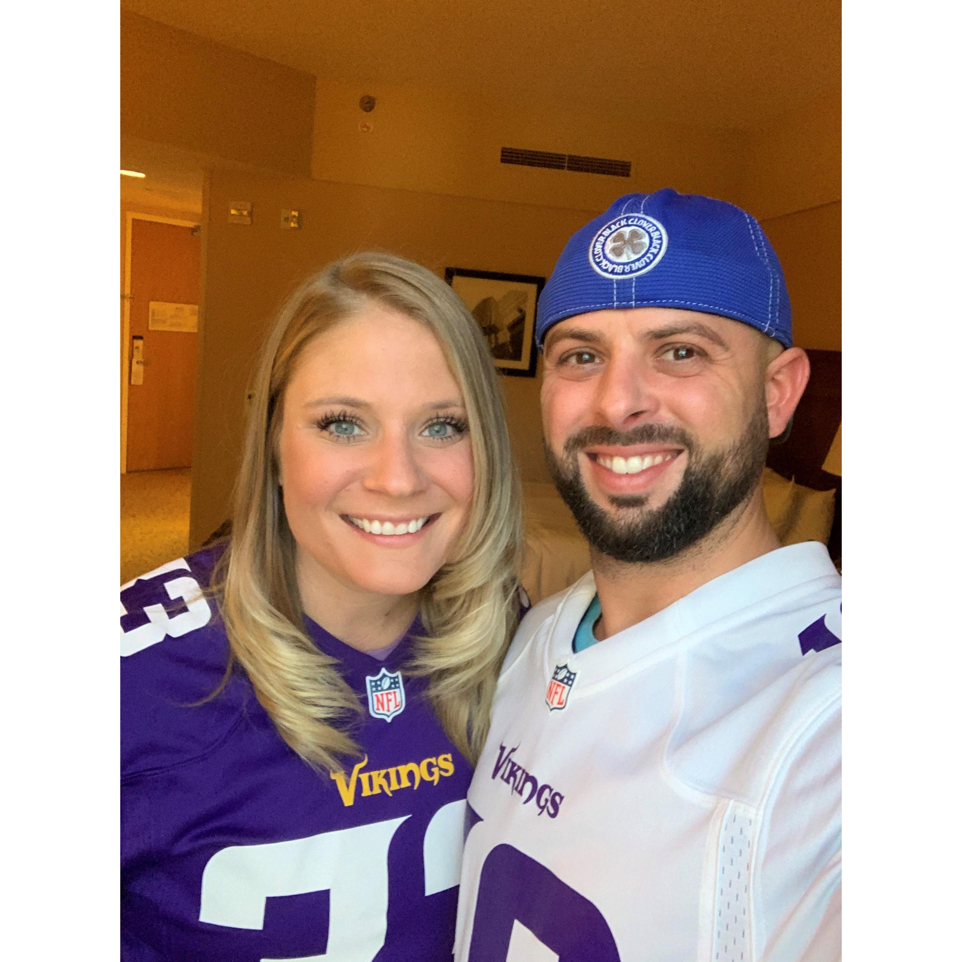 First Vikings game at US Bank Stadium!