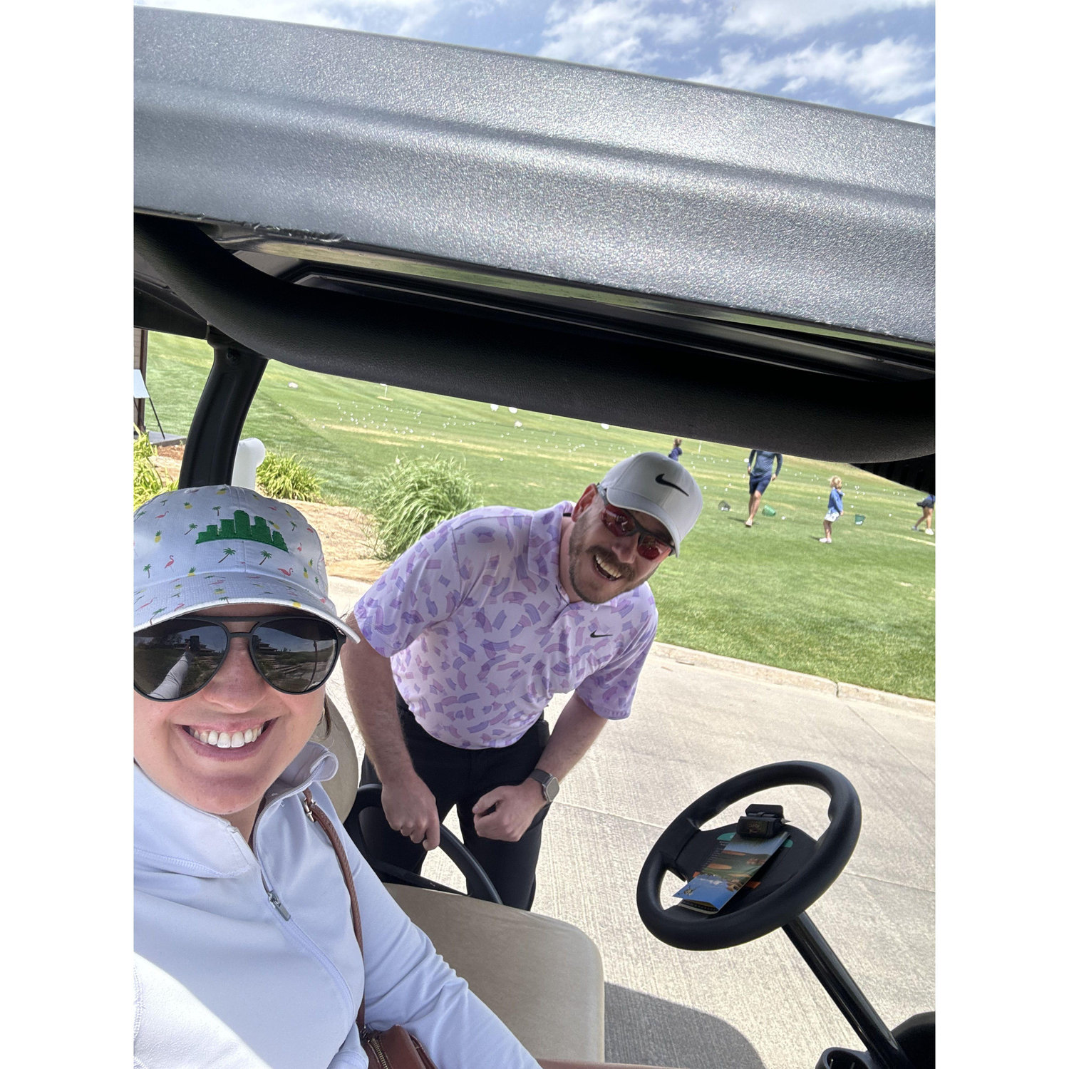 The first (and only) day Zach took Michele golfing!