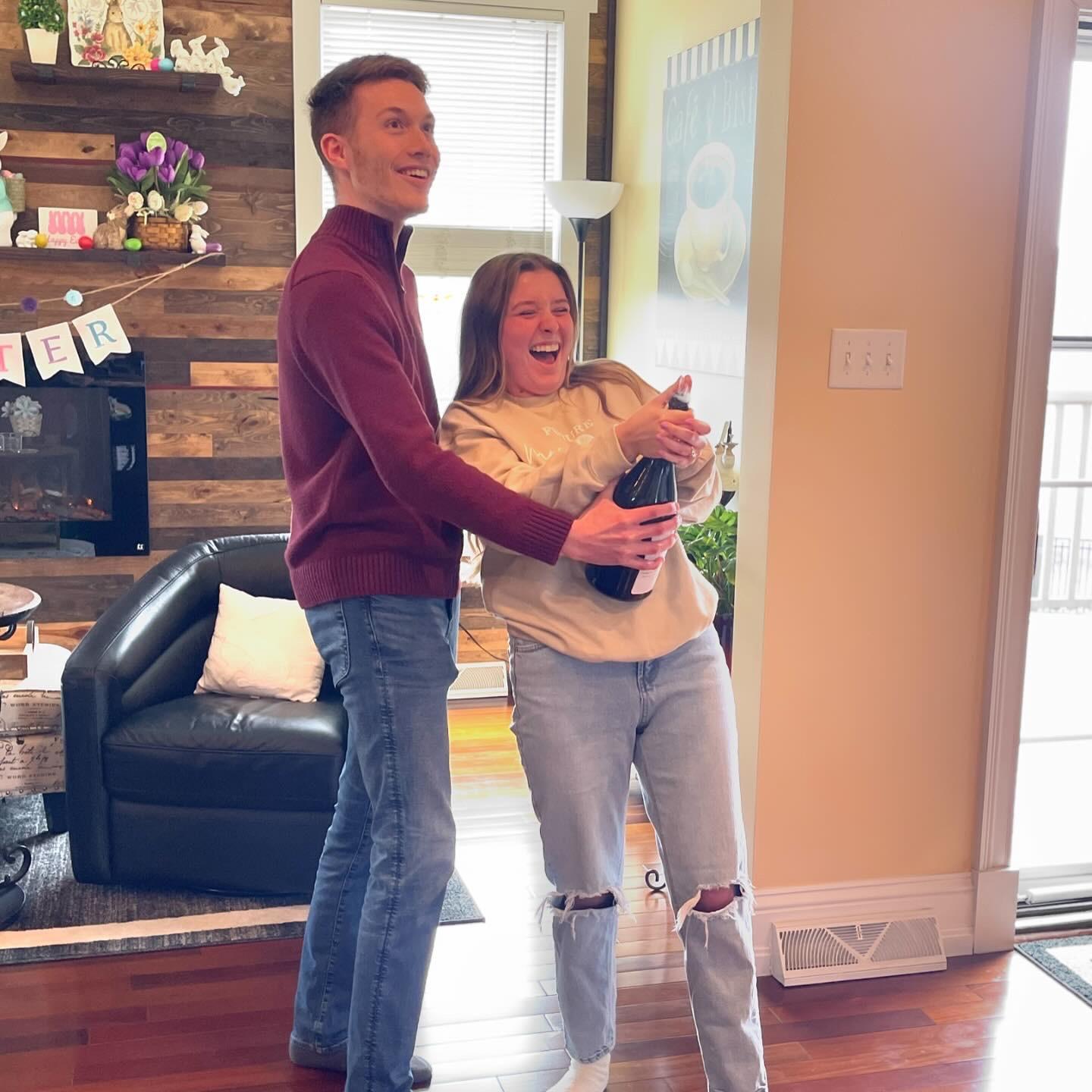 Celebrating the engagement with family!