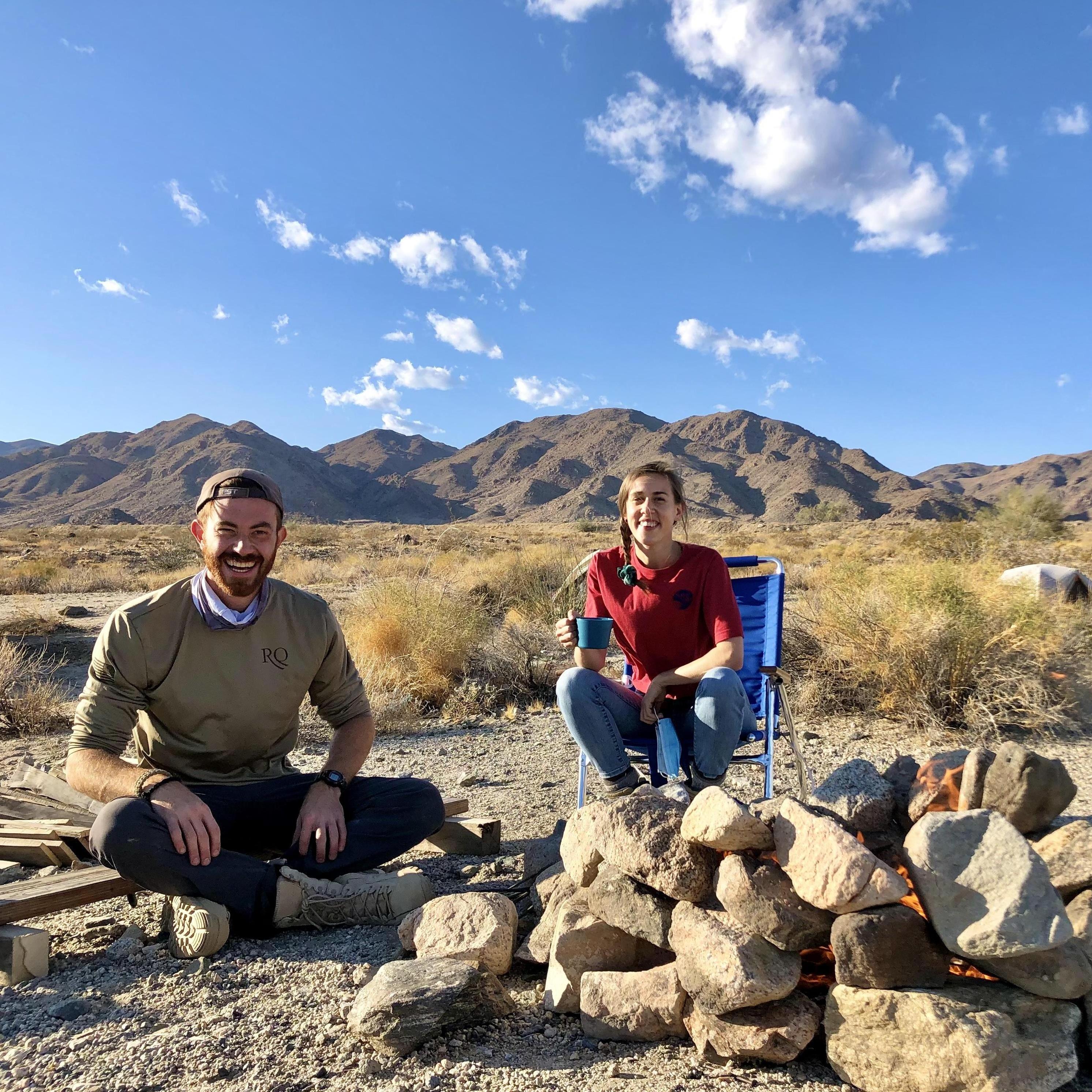 Camping in Joshua Tree.