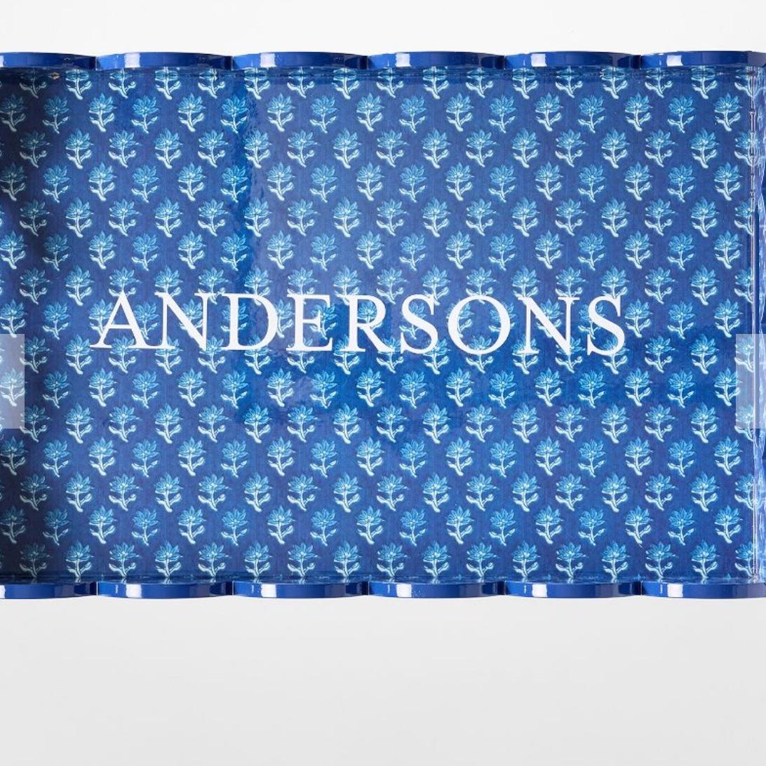 Scalloped Lacquer Serving Tray