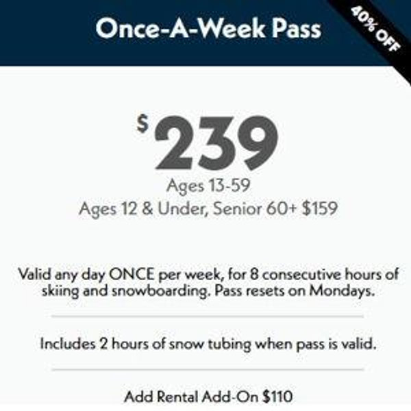 Ski Pass For 26/27 Season
