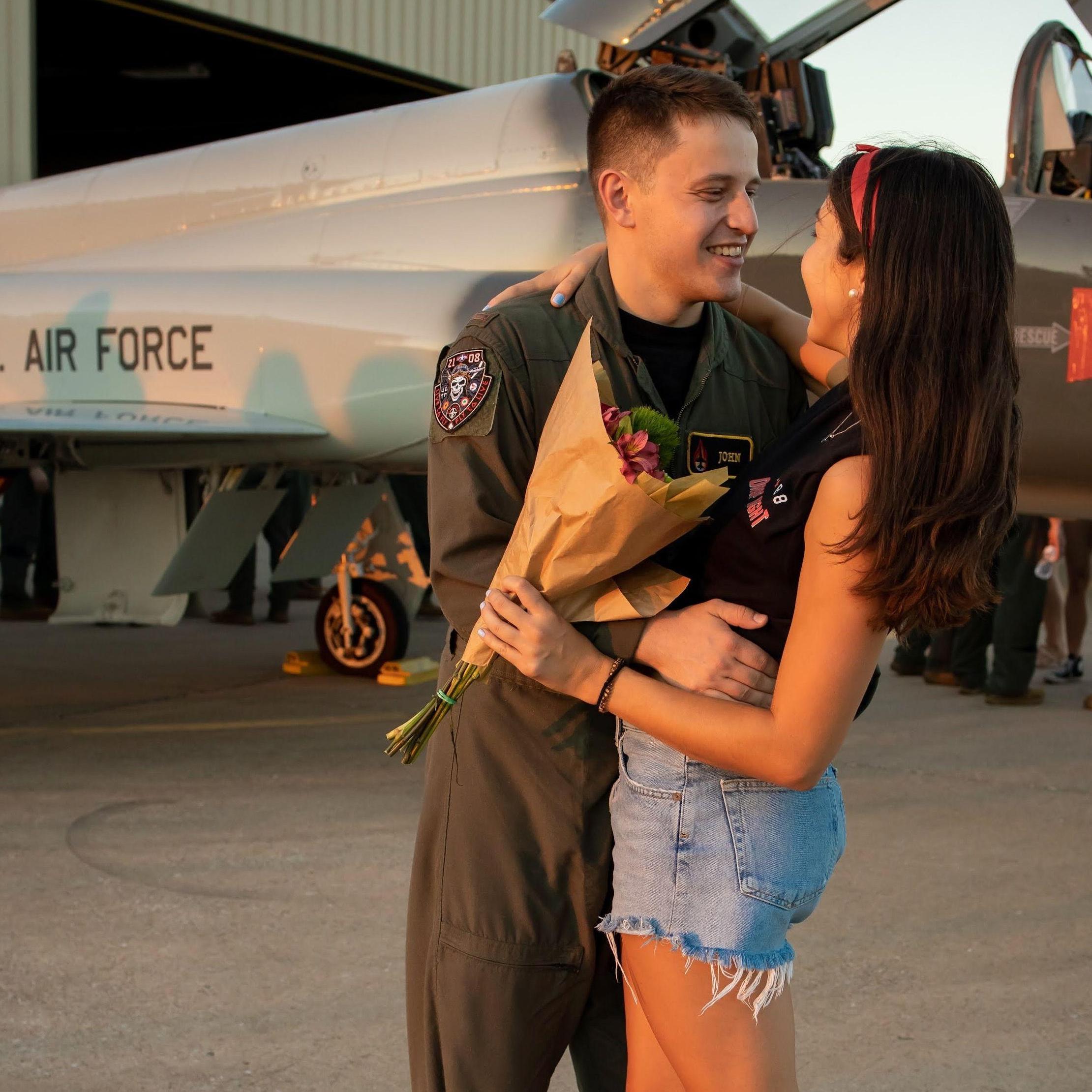 But just like everyone told them, it all worked out for the best. John can't imagine flying anything else. And guess what planes are flown at the nearest AFB to Chapel Hill? F-16s, of course.