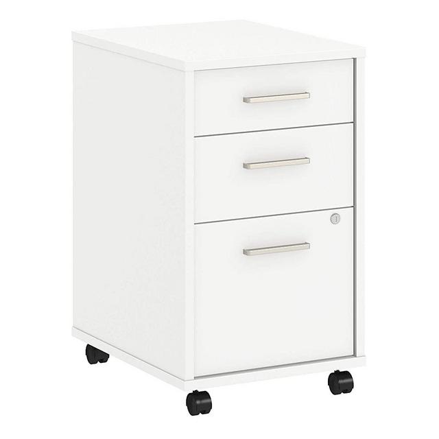 Bush Business Furniture Office by kathy ireland Method 3 Drawer Mobile File Cabinet, White