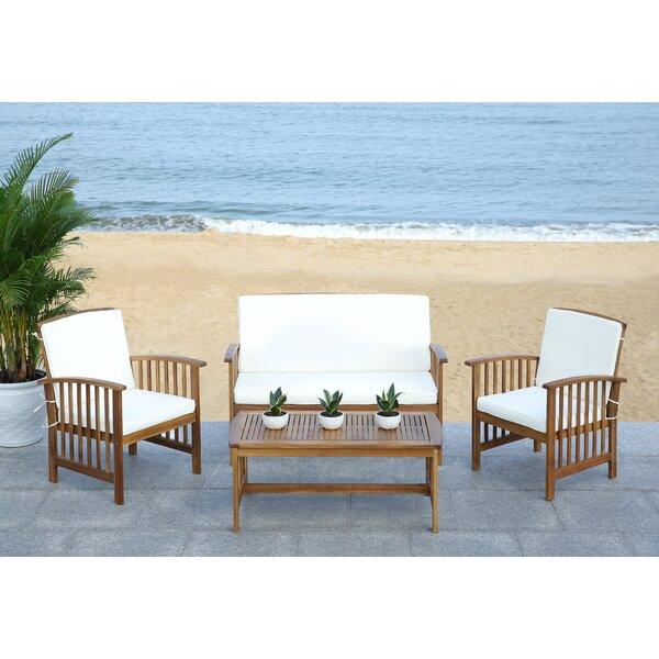 Alcazar 4 Piece Sofa Seating Group with Cushions