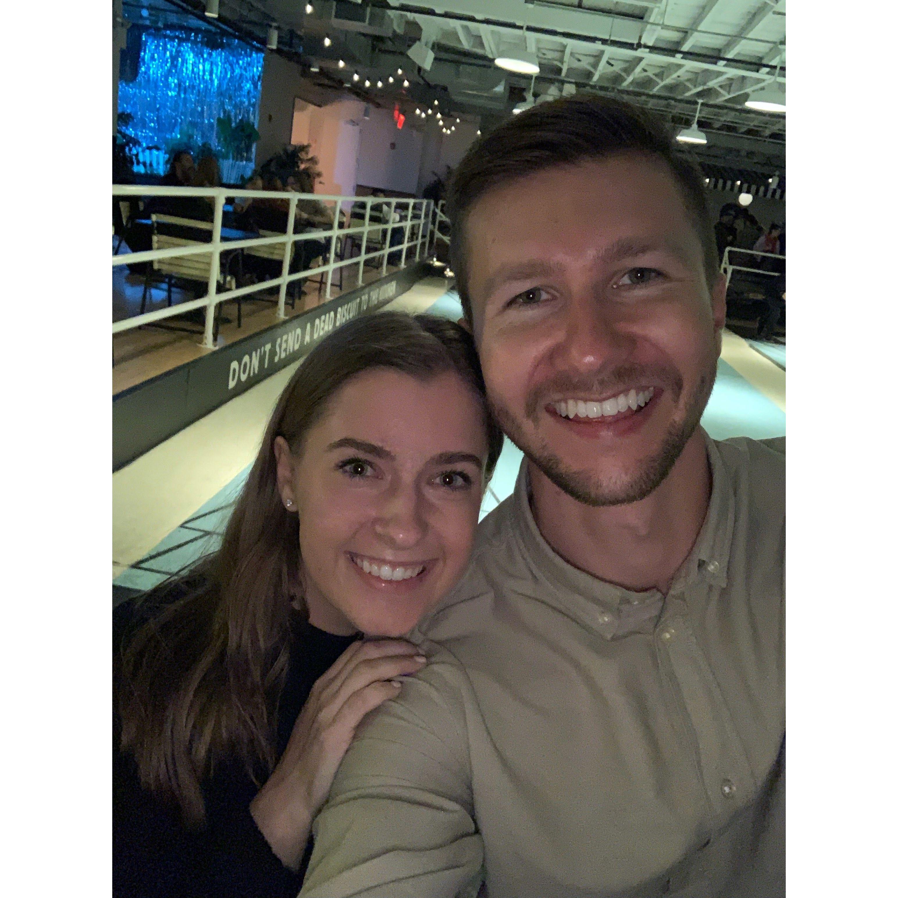 Our second date! Jacob planned a surprise date of shuffleboard and didn't let Julia win whatsoever.