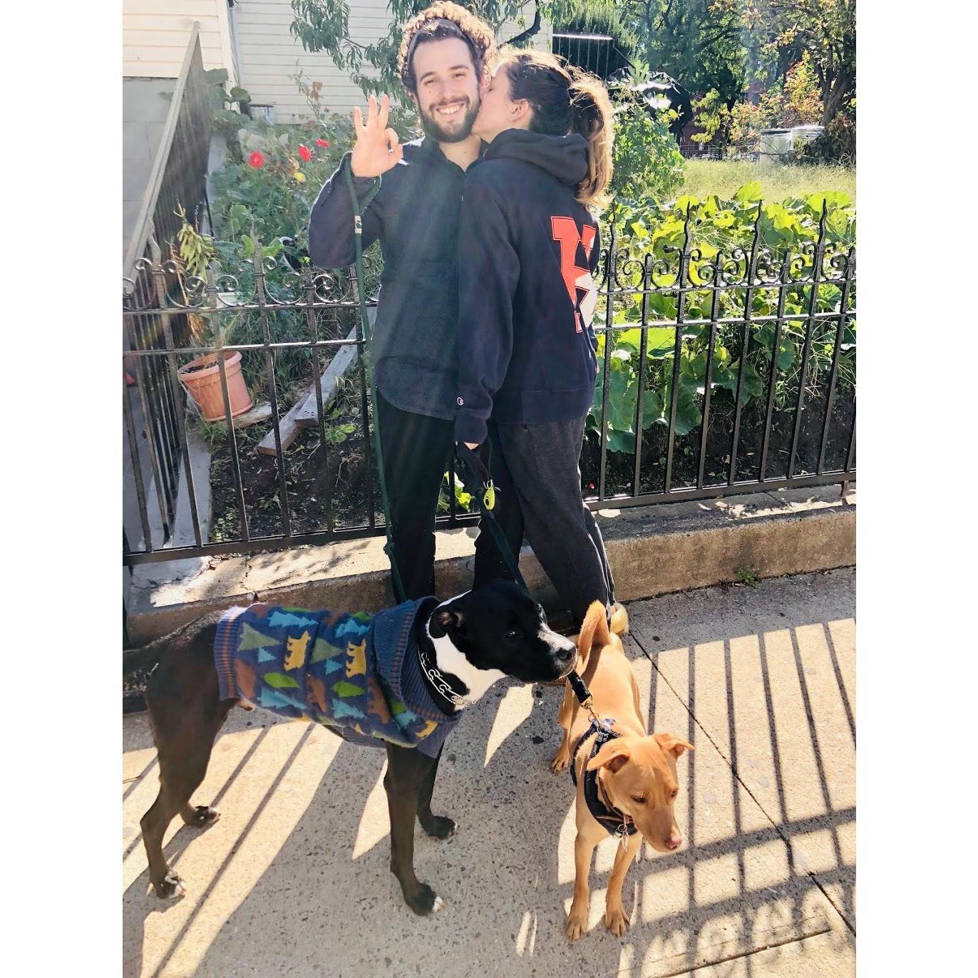 A weekend tradition for the couple is what they call 'family walk'
Bushwick, NY - October 2018