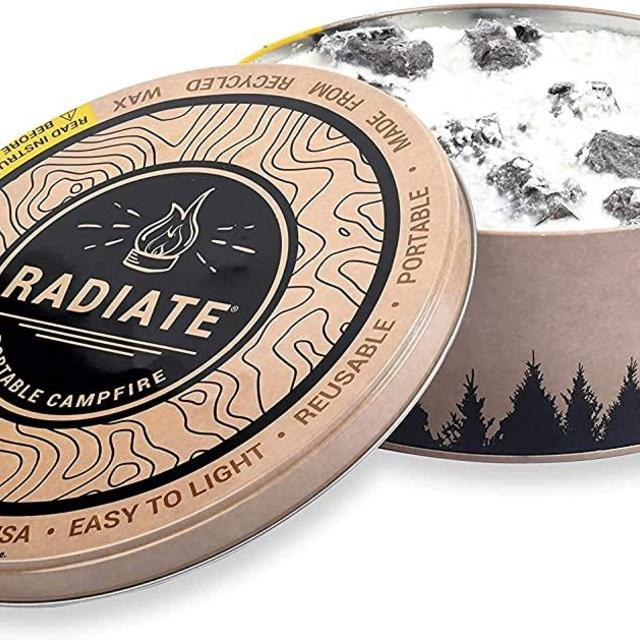 Radiate Portable Campfire: The Original Go-Anywhere Campfire | Lightweight and Portable | 3-5 Hours of Bright and Warm Burn Time | Convenient-No Embers-No Hassle | Made in USA | Standard Campfire