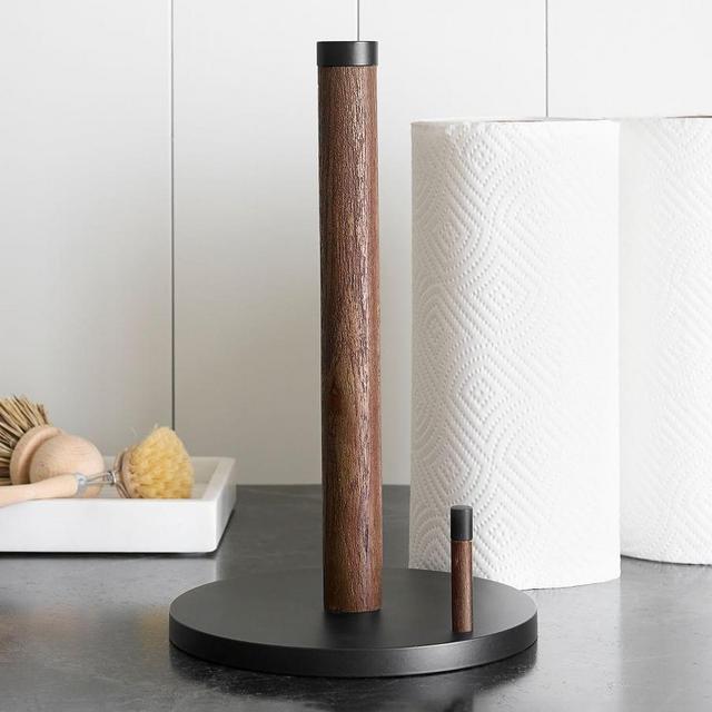 Chateau Wood Paper Towel Holder - Dark Brown