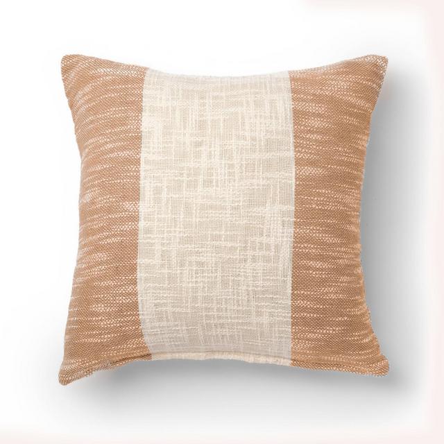 18"x18" Leny Square Throw Pillow Brown - Sure Fit