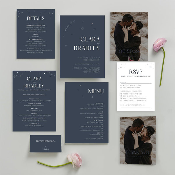 Zola Wedding Invitations - Adhara Classic